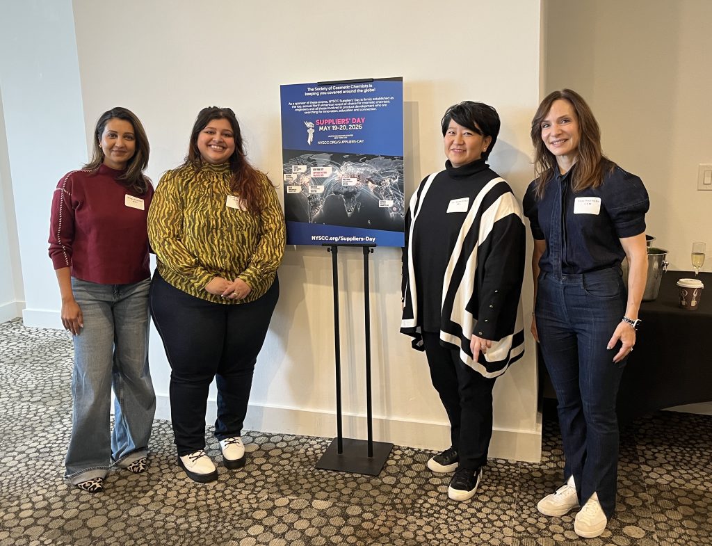 NYSCC Suppliers Day 2026 is May 19-20. From left are: Krupa Koestline of FLSCC, Anushka Nadkarni of NYSCC, Dr. Akemi Ooka, CEO of IBA; and Elana Drell-Szyfer of CW.  